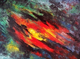 Kompozycja Abstrakcyjna -Sprzedam obraz olejny